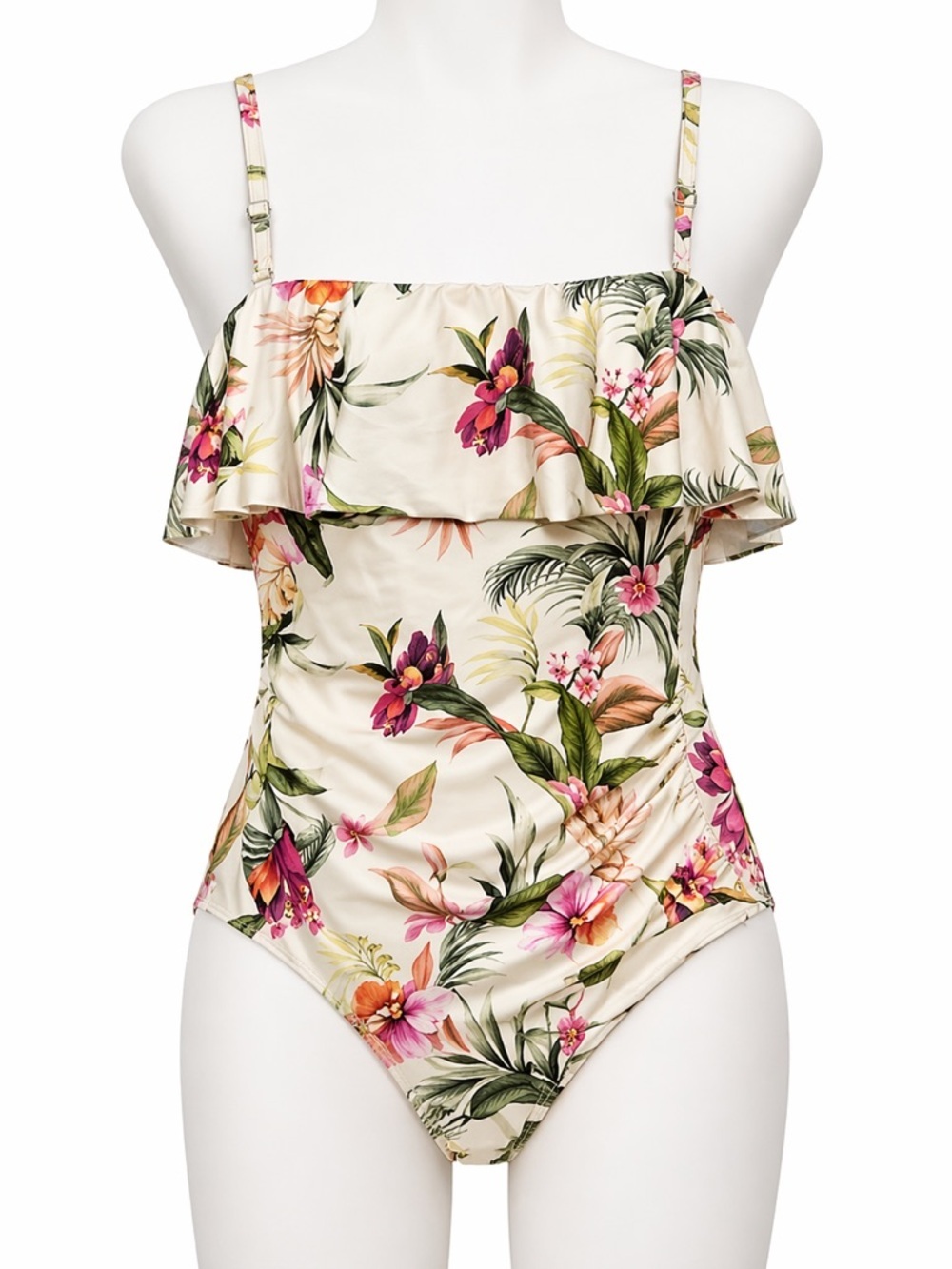Kona Sol Floral One-Piece Swimsuit Size M